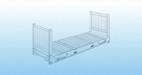 20' Flat Rack Container