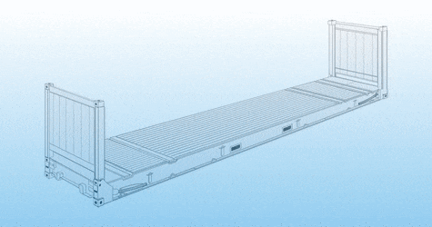 40' Flat Rack Container